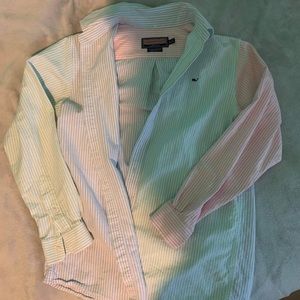 multicolored striped shirt